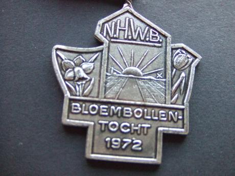 N.H.W.B.(Noord-Hollandse Wandelbond) bloembollentocht 1972, ochtendgloren, tulp narcis